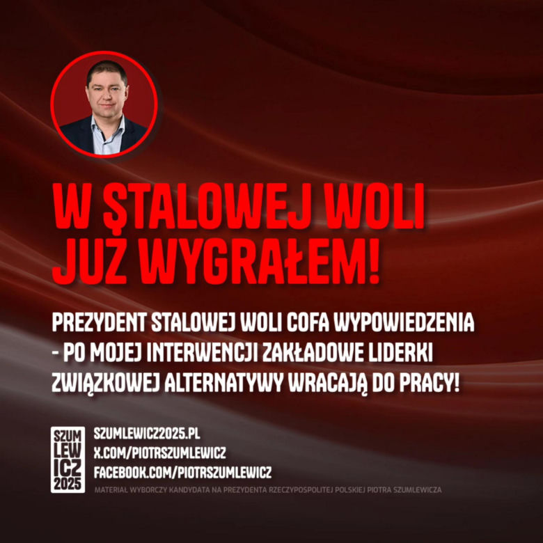 Piotr Szumlewicz – kandydat na prezydenta