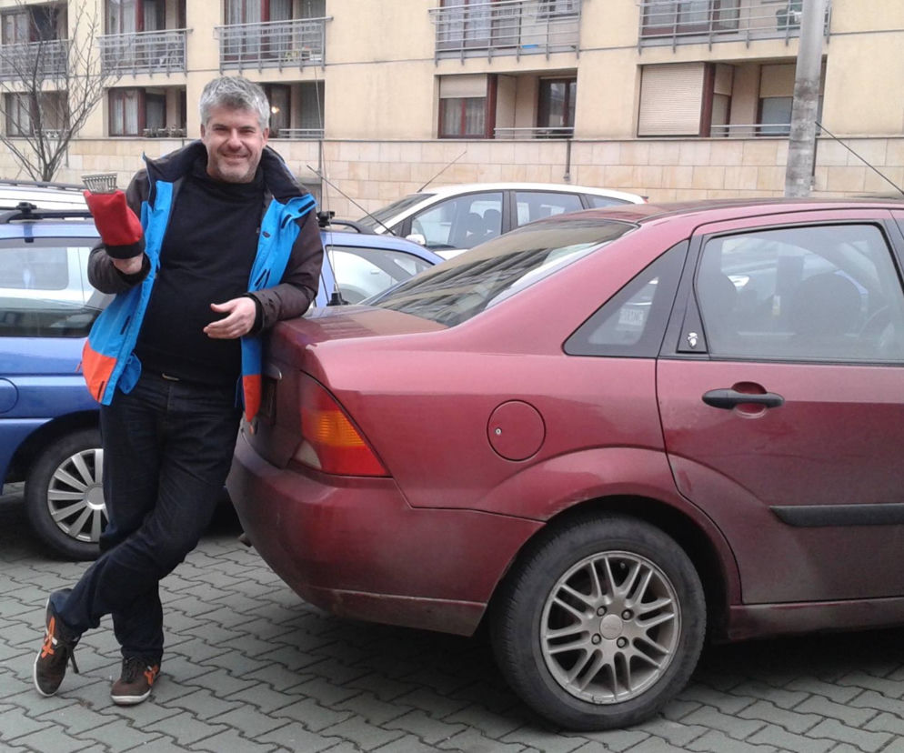 Marcin Makówka ze słynną skrobaczką