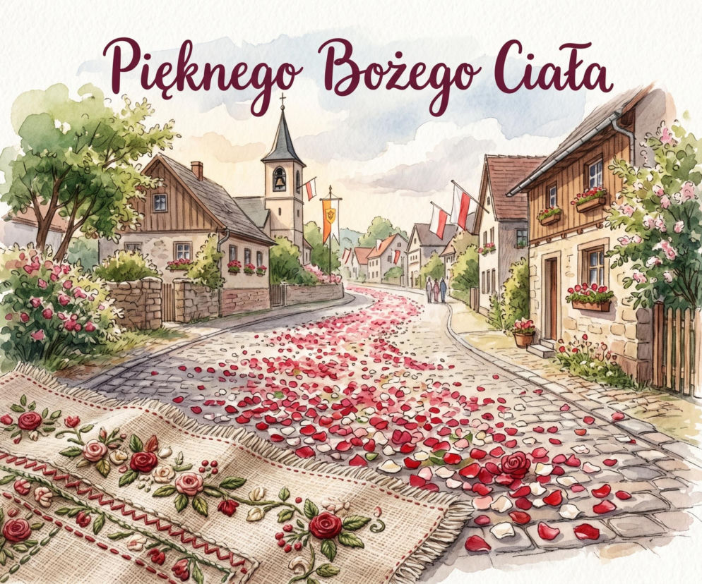 Kartka z życzeniami na Boże Ciało