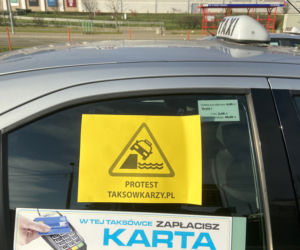 Białystok. Protest taksówkarzy 25.XI.2020