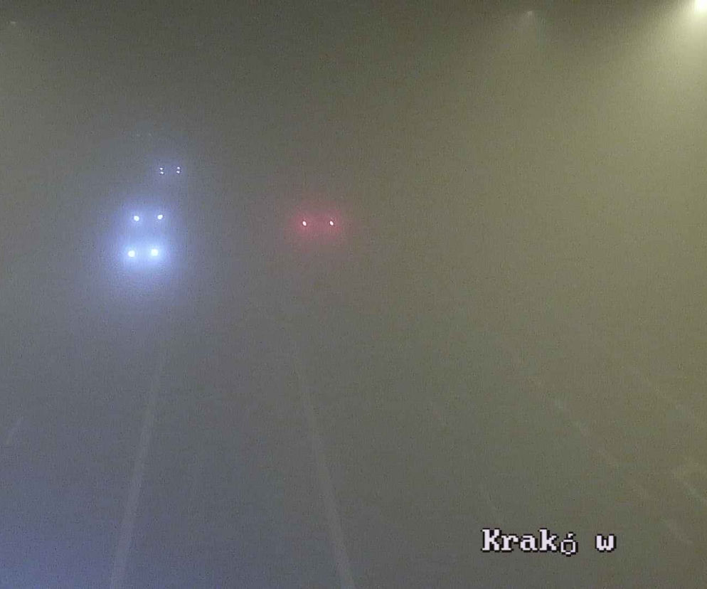 Potężna mgła na małopolskich drogach