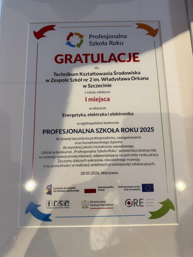 Szczecińskie technikum z prestiżowym wyróżnieniem