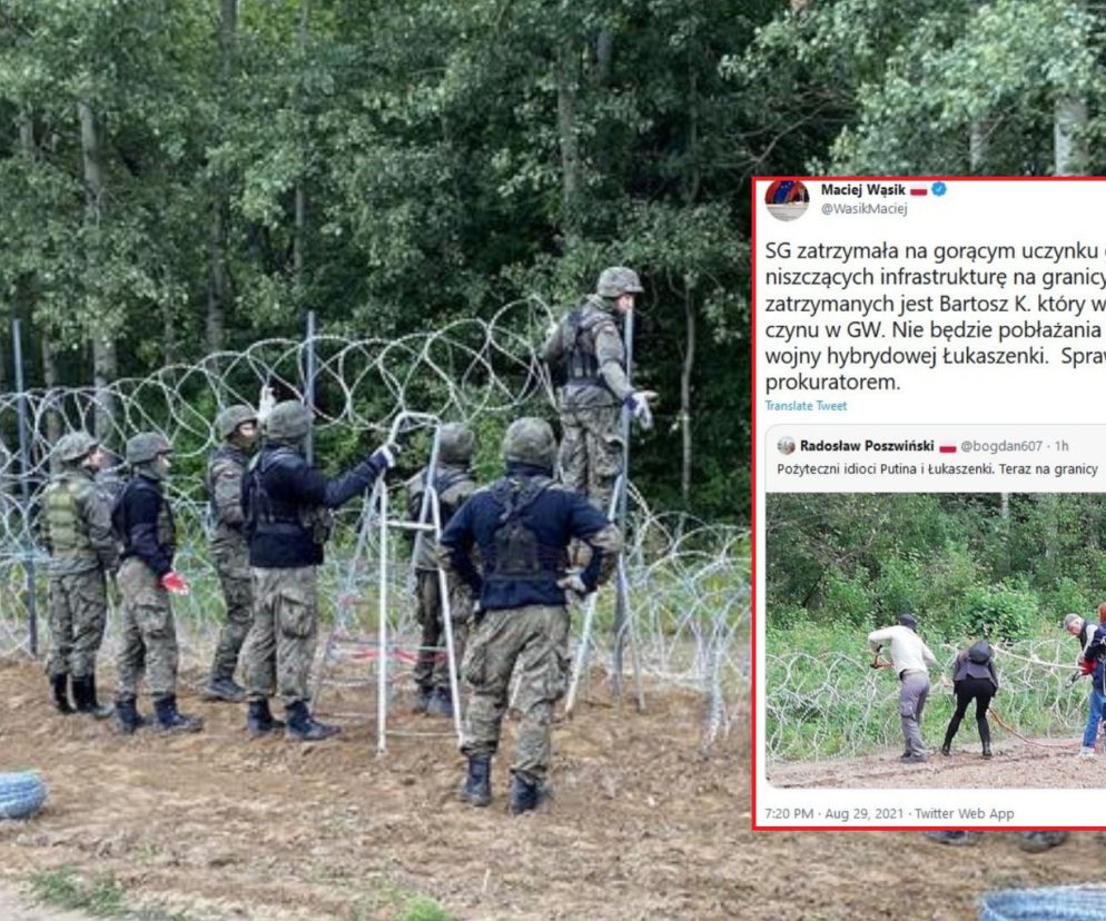 Granica Polska-Białoruś. Zatrzymano grupę osób niszczących zasieki. Polski rząd zapowiada podjęcie stanowczych kroków