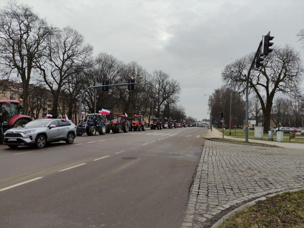 Protest rolników w Elblągu