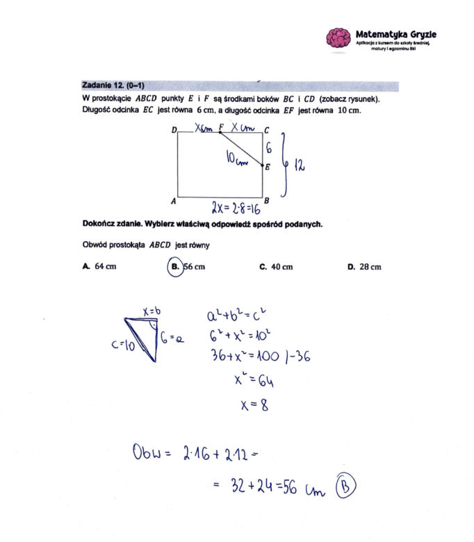 Egzamin ósmoklasisty 2023 matematyka - ROZWIĄZANE ZADANIA, ARKUSZ CKE