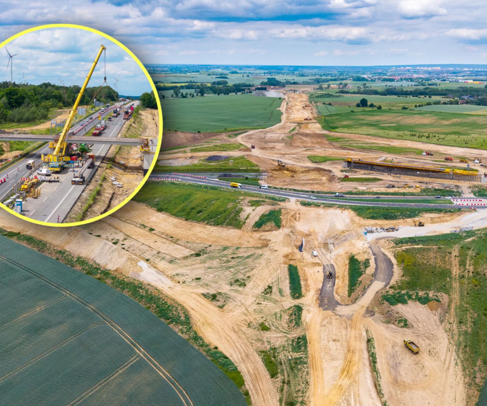 Potężny plac budowy blisko granicy z Niemcami. Prace są prowadzone praktycznie bez przerwy