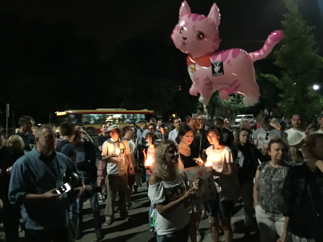 Protest przed domem Jarosława Kaczyńskiego, 22 lipca