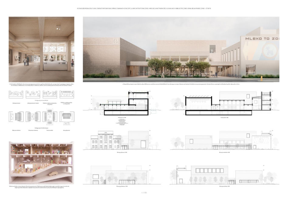 Konkurs na opracowanie koncepcji architektonicznej Miejsca Aktywności Lokalnej i Bibliotecznej (MALiB) w Piasecznie
