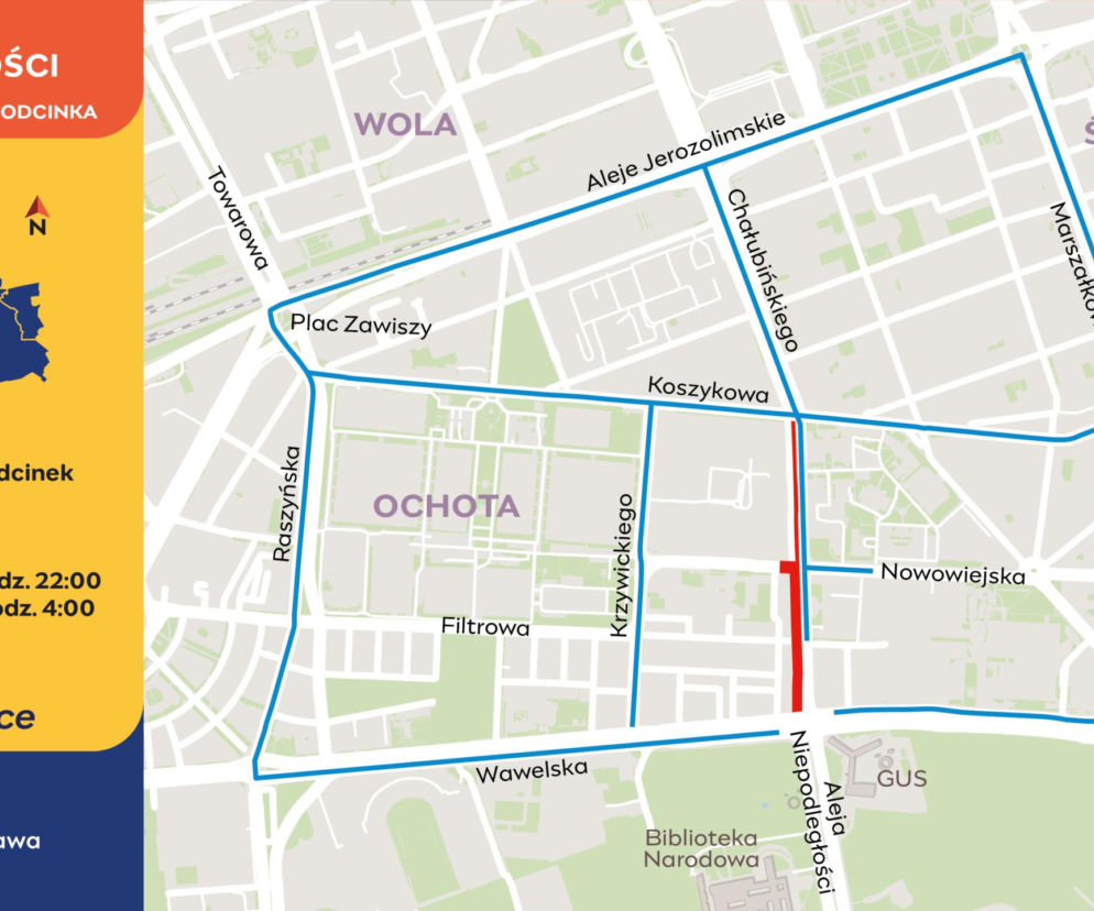 Nowy asfalt w Alei Niepodległości - ZDM Warszawa
