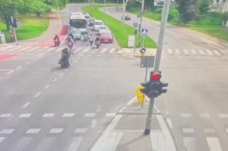 Niebezpieczny popis motocyklisty