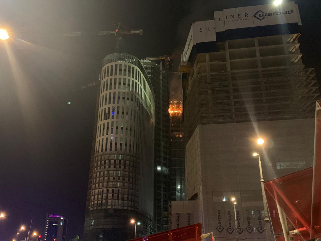 Gigantyczny pożar w centrum Warszawy