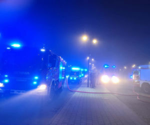 Pożar kampera w Ustce