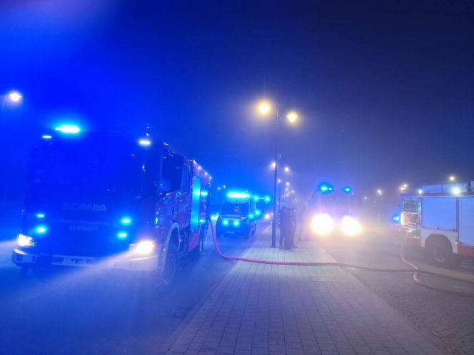 Pożar kampera w Ustce