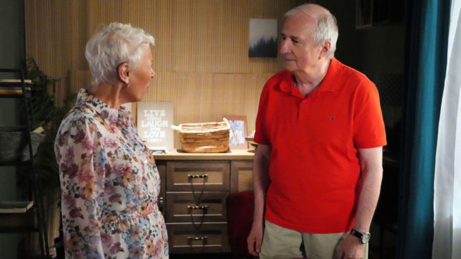 Barwy szczęścia odc. 3275. Jaworski (Jacek Kałucki), Krystyna Złota (Hanna Bieluszko)