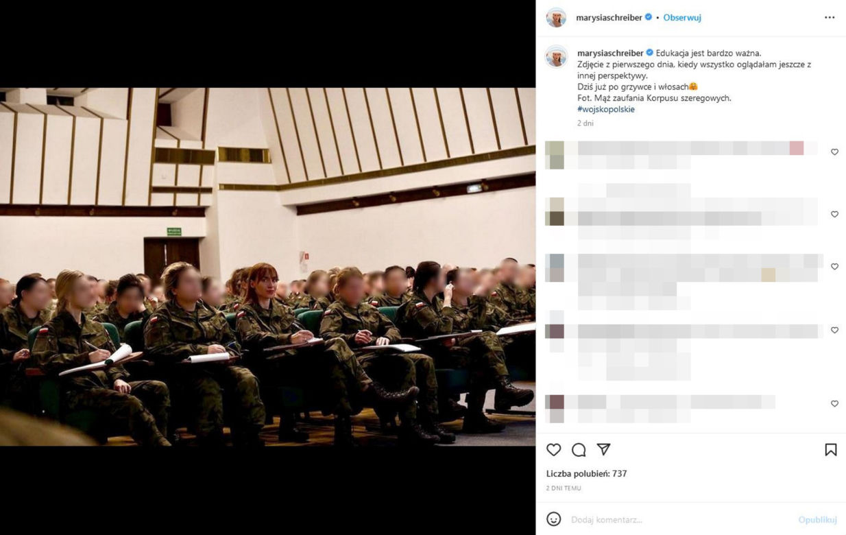 Marianna Schreiber w wojsku