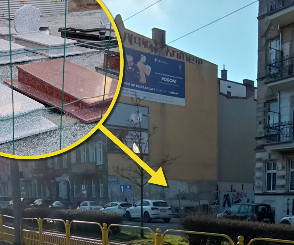 Wystawa z dreszczykiem w centrum Szczecina. Czy to dobre miejsce na... nagrobki?