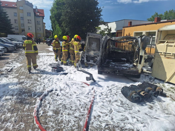 Eksplozja butli z gazem. W aucie wybuchł pożar