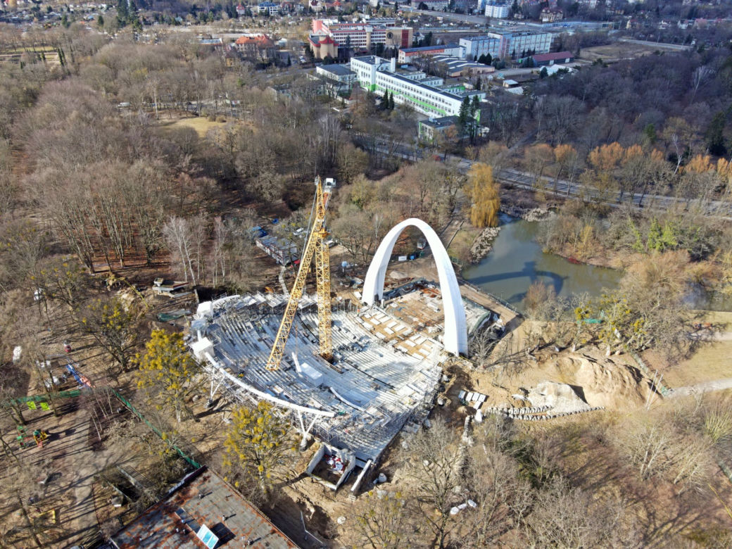 Przebudowa Teatru Letniego w Szczecinie - marzec 2021