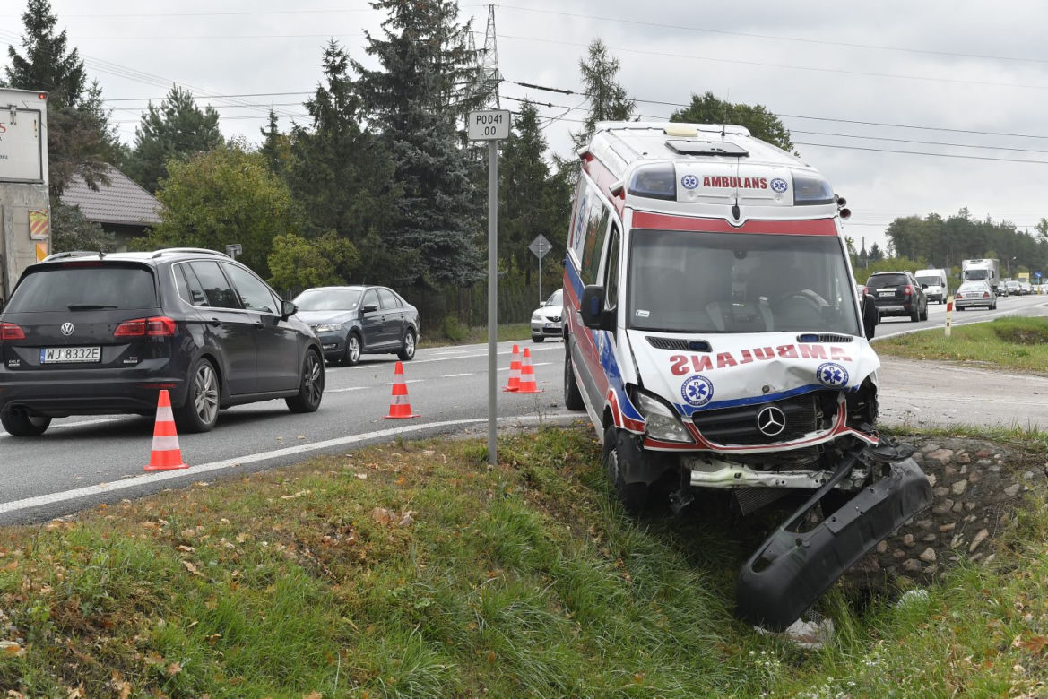 Wypadek karetki w Koniku Nowym