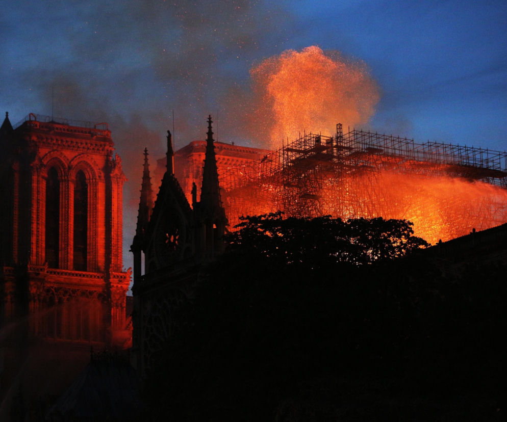 pożar katedry Notre-Dame w Paryżu (15.04.2019)