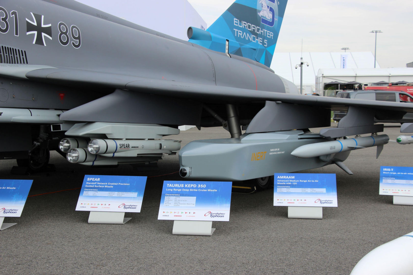 Niemiecki Eurofighter z pociskami Taurus, Spear i AMRAAM
