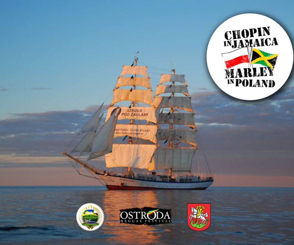 Ostróda Reggae Festiwal 2020. Żaglowiec Fryderyk Chopin reprezentuje Ostródę na Jamajce