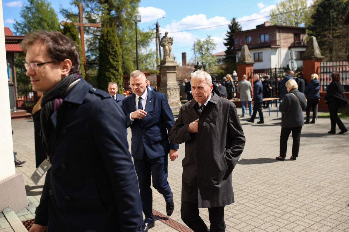 Politycy na pogrzebie Łukasza Litewki