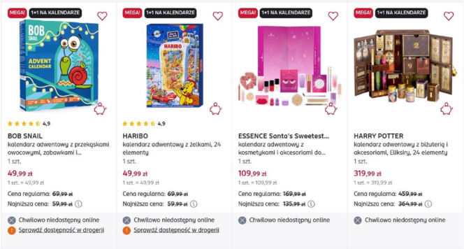 Rossmann rozdaje kalendarze adwentowe za darmo! Trzeba się spieszyć, oferta jest ograniczona czasowo