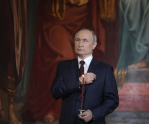 Putin świętuje Wielkanoc. Poszedł na mszę, mówił o zmartwychwstaniu