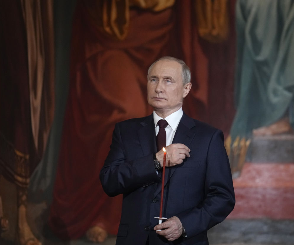 Putin świętuje Wielkanoc. Poszedł na mszę, mówił o zmartwychwstaniu