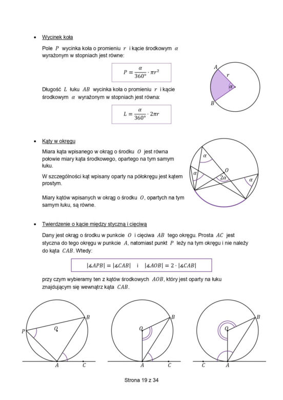 wzory matematyczne matura 2026