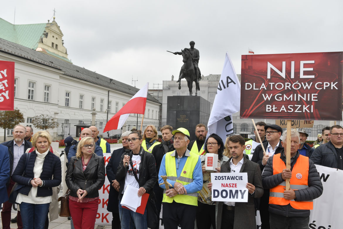 Warszawa. Wielki protest przeciwko budowie Centralnego Portu Komunikacyjnego