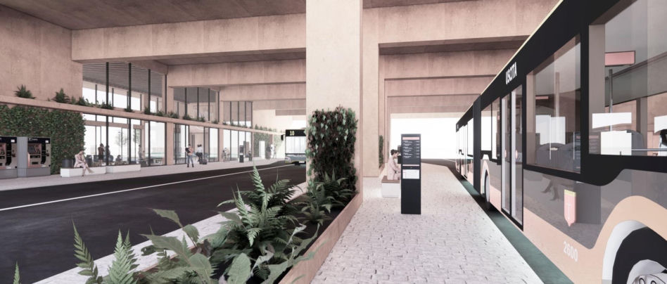 Centrum przesiadkowe w Rybniku według NM Architekci, Zuzanny Szpocińskiej i Jerzego Grochulskiego
