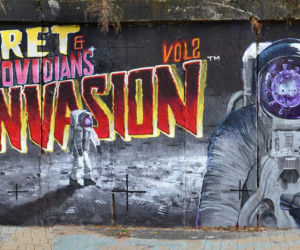Nowe pandemiczne graffiti w Olsztynie: Sekret & The Covidians Invasion [FOTO]