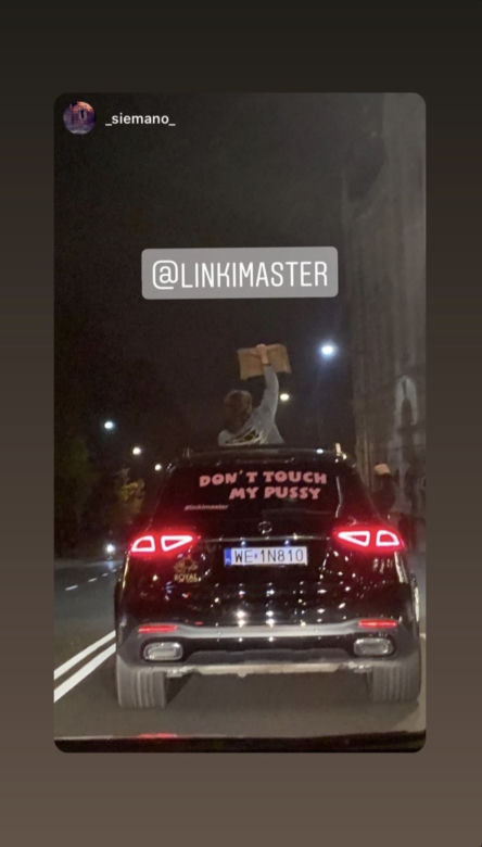 Marta Linkiewicz przyjechała na STRAJK KOBIET luksusowym Mercedesem GLE