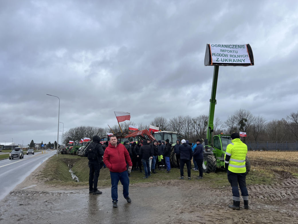 Protest rolników na Pomorzu. Kosakowo