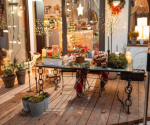 Ozdoby bożonarodzeniowe w ogrodzie