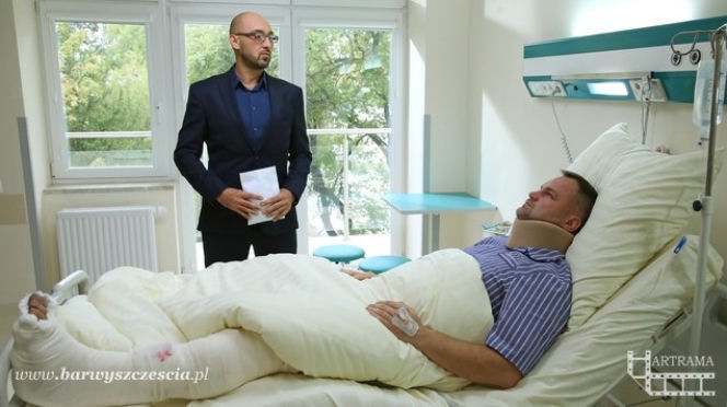 Barwy szczęścia odc. 1402. Wojciech Florczak (Dawid Zawadzki), Radosław (Piotr Miazga)