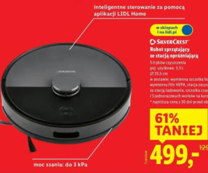 Robot sprzątający Silvercrest ze stacją opróżniającą za jedyne 499 zł