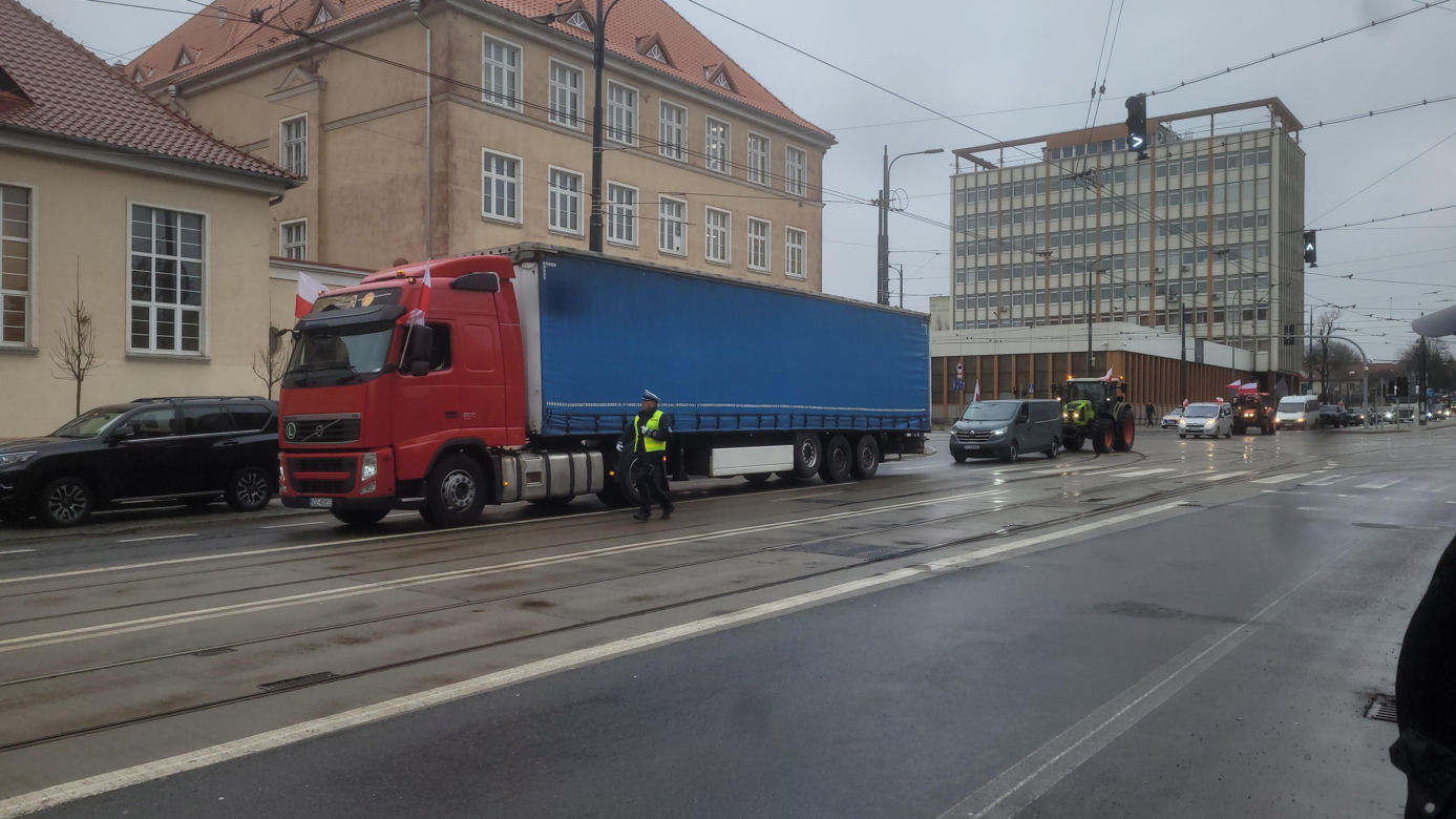 Protest rolników w Olsztynie, 20 lutego