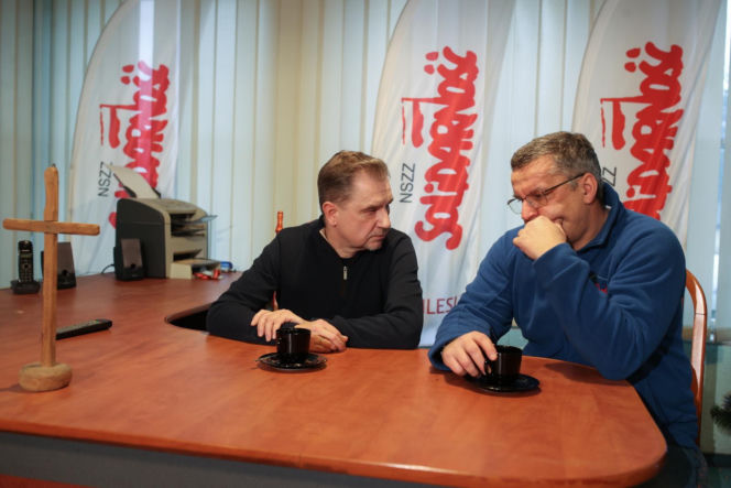 Strajk górników w kopalni Silesia