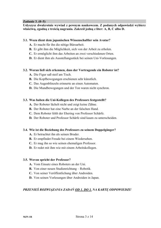 ARKUSZE CKE - Matura j.niemiecki- poziom rozszerzony 2019 - co było na maturze z niemieckiego?