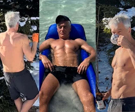 Rozgogolony Michał Żebrowski pokazał formę greckiego boga! 