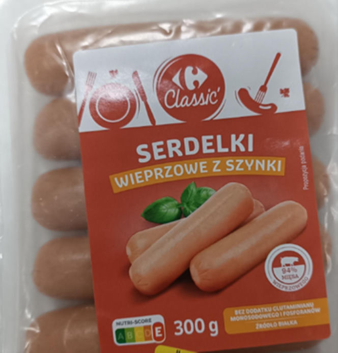 Serdelki wieprzowe z szynki zostały wycofane ze sprzedaży