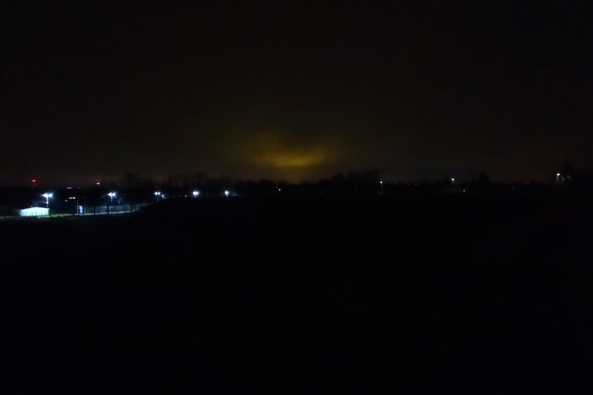 Pomarańczowa łuna nad Szczecinem