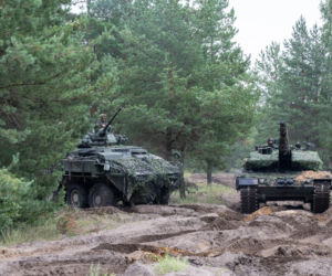 Polskie Leopardy na ćwiczeniach Oak Shield