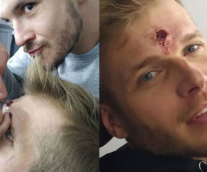 M jak miłość. Marcin (Mikołaj Roznerski), Artur (Tomasz Ciachorowski) na planie 1460 odcinka