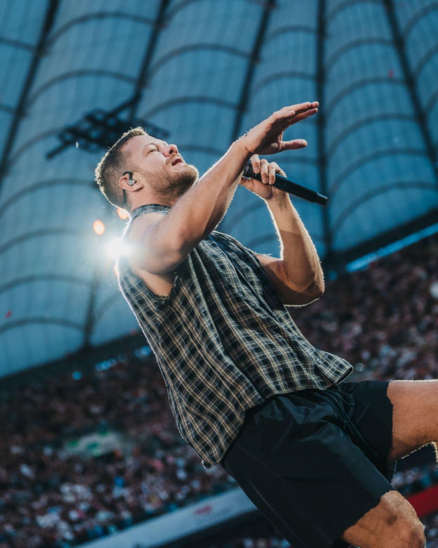 Koncert Imagine Dragons w Warszawie (18.07.2025). Organizatorem koncertu jest Live Nation, a patronem medialnym - Radio ESKA