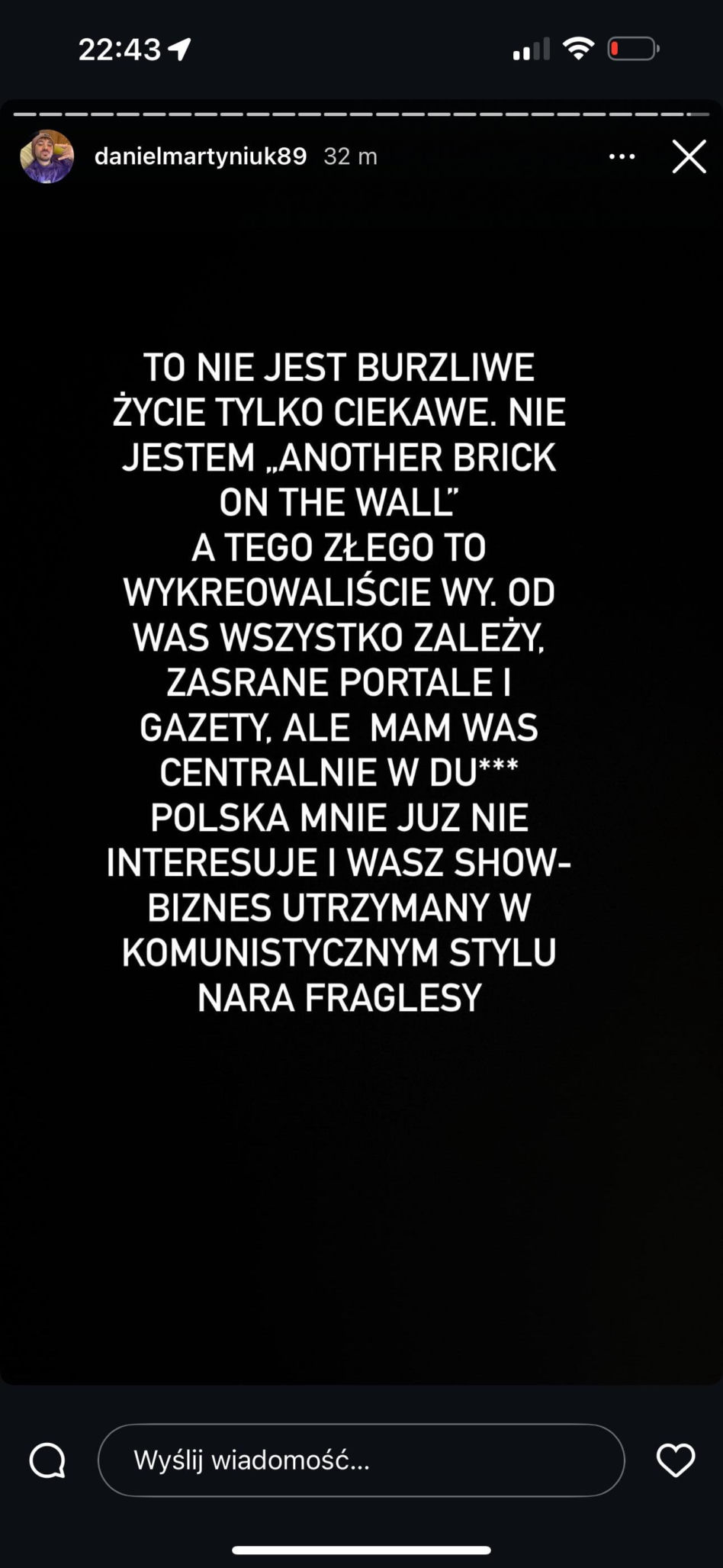 Syn króla disco polo atakuje media. Daniel Martyniuk nie gryzie się w język