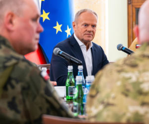 Donald Tusk na miejscu wybuchy na Lubelszczyźnie